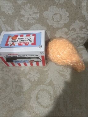 Jumbo Squishy Fried Chicken Toy - Orange Sensory Squeeze
